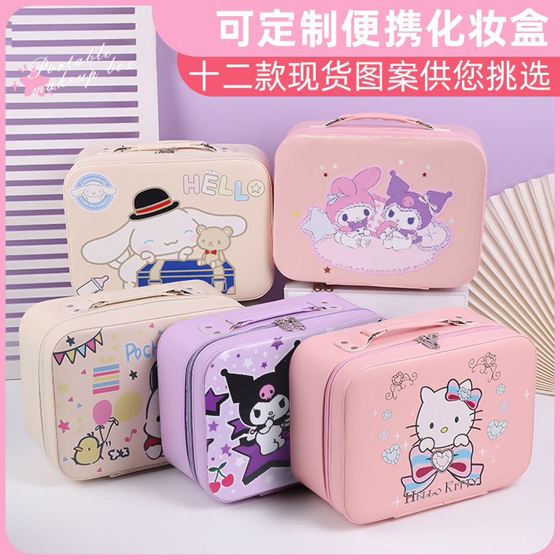 S.anrio Large-Capacity Portable Makeup Case