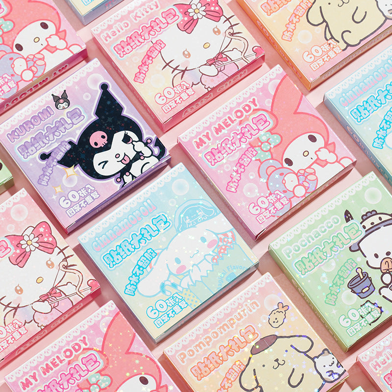Sa.nrio Cute Holographic Stickers – 60 pcs/Box