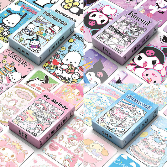Cute Anime Holographic Photo Cards – 50 pcs/Box