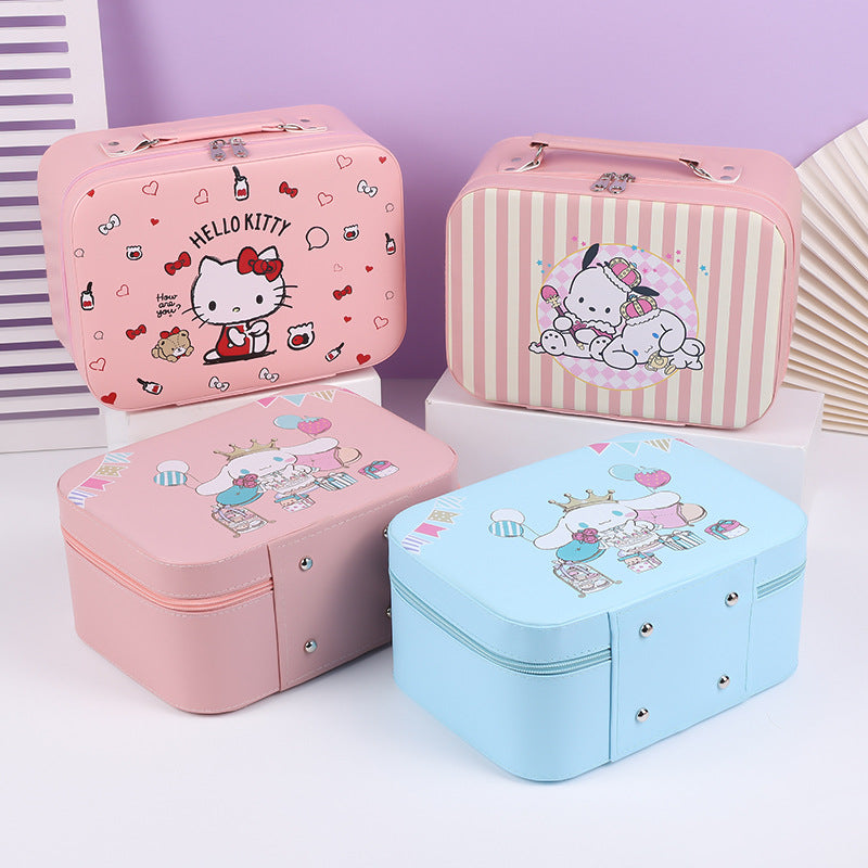 S.anrio Large-Capacity Portable Makeup Case