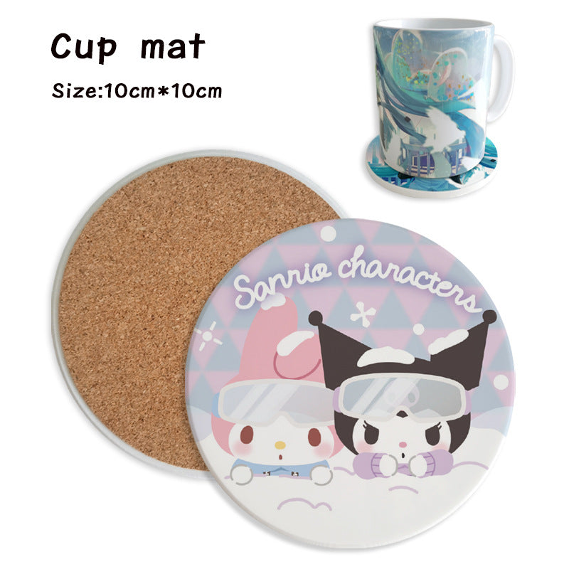 Sanr.io Cute Cartoon Heat-Resistant Coaster