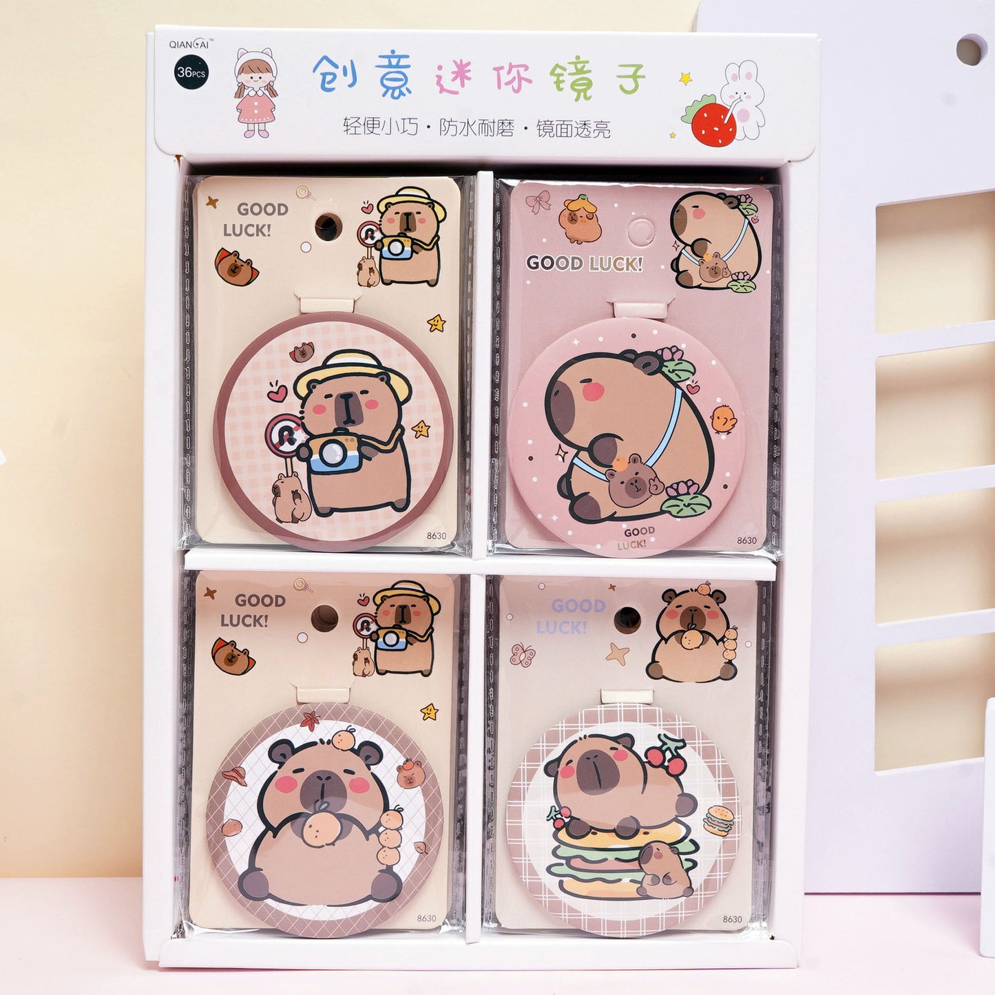 Sanr.io  Mini Round Portable Makeup Mirror