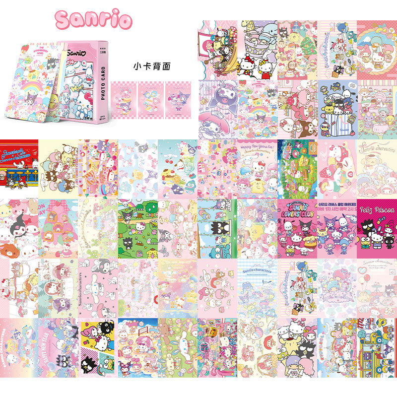 Cute Anime Holographic Photo Cards – 50 pcs/Box