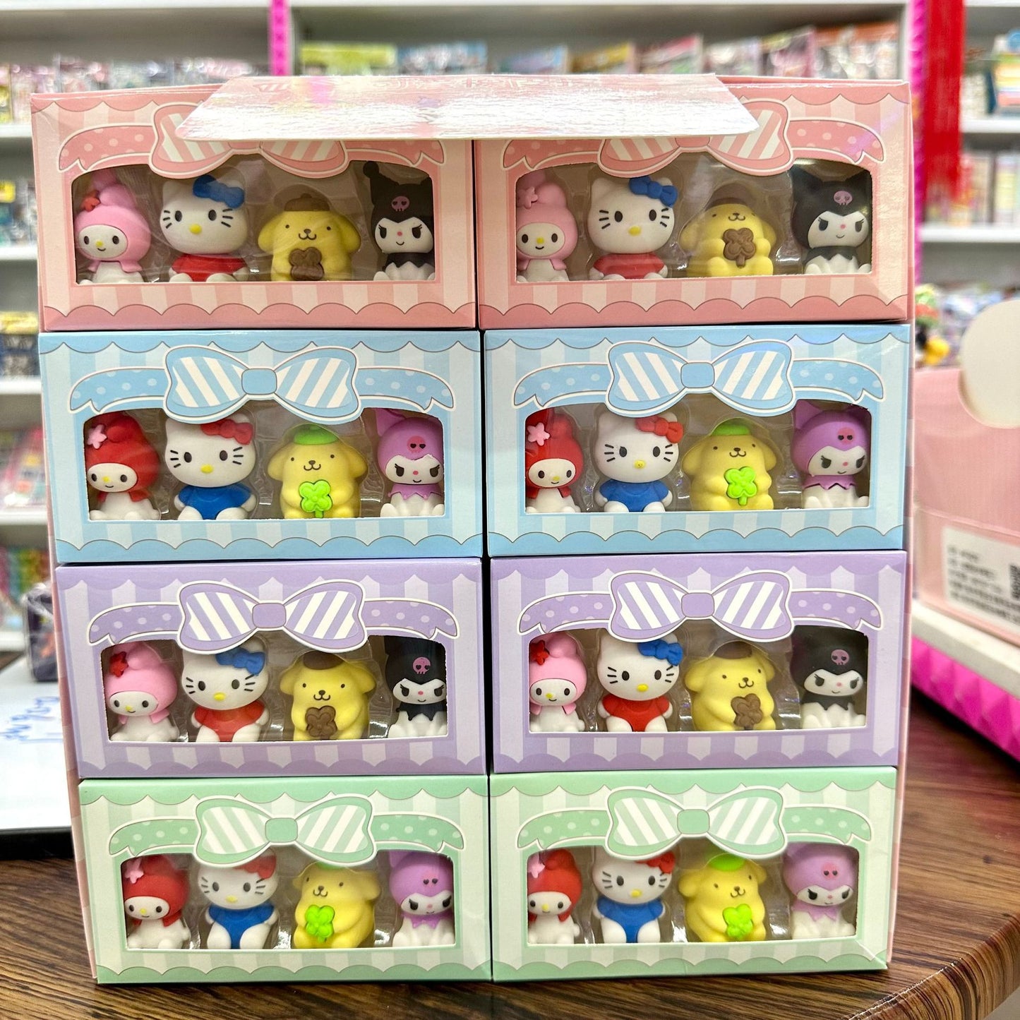 Sanri.o Cute Kawaii Boxed Eraser Set