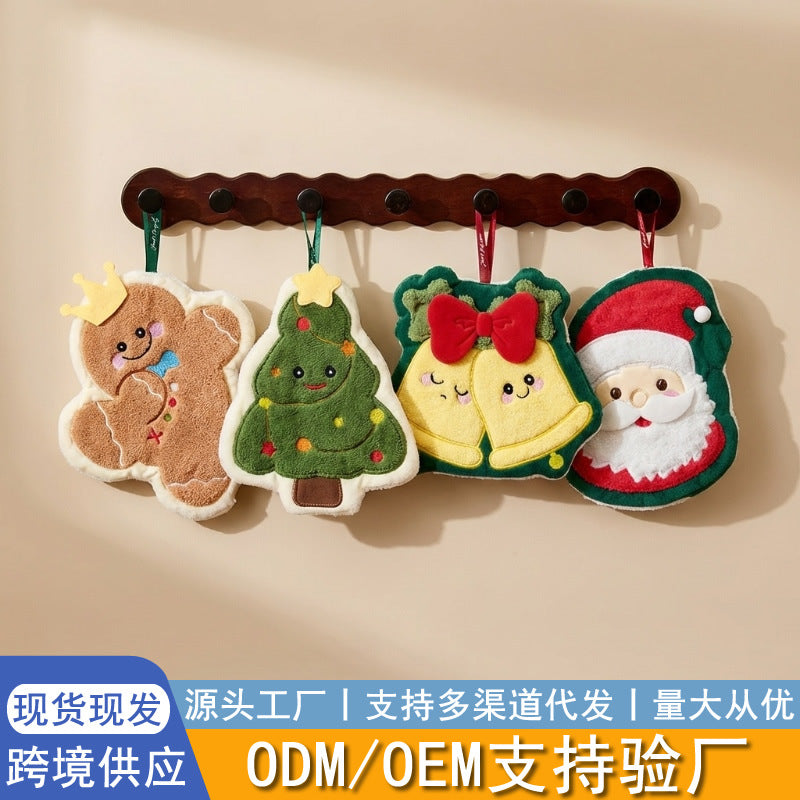 Cute Cartoon Christmas Hand Towel