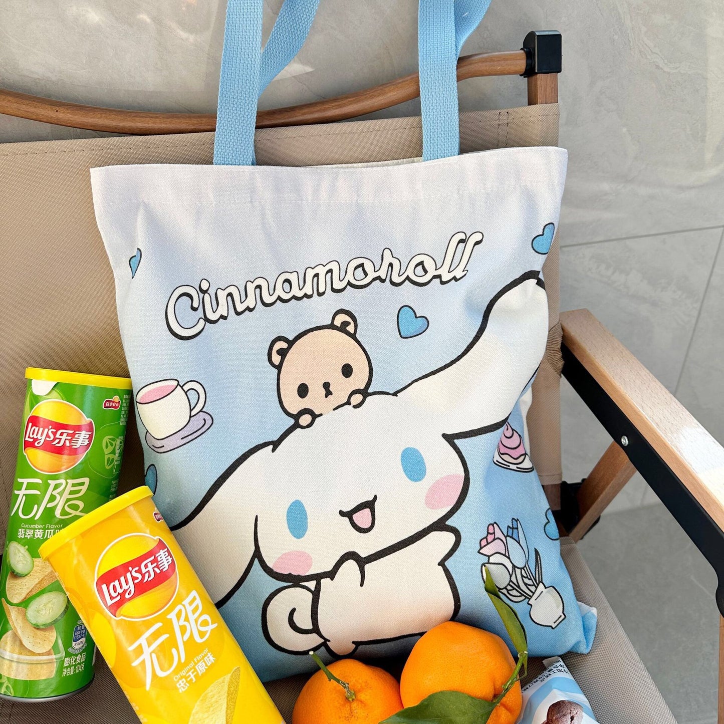Sanr.io Cute Cartoon Canvas Tote Bag
