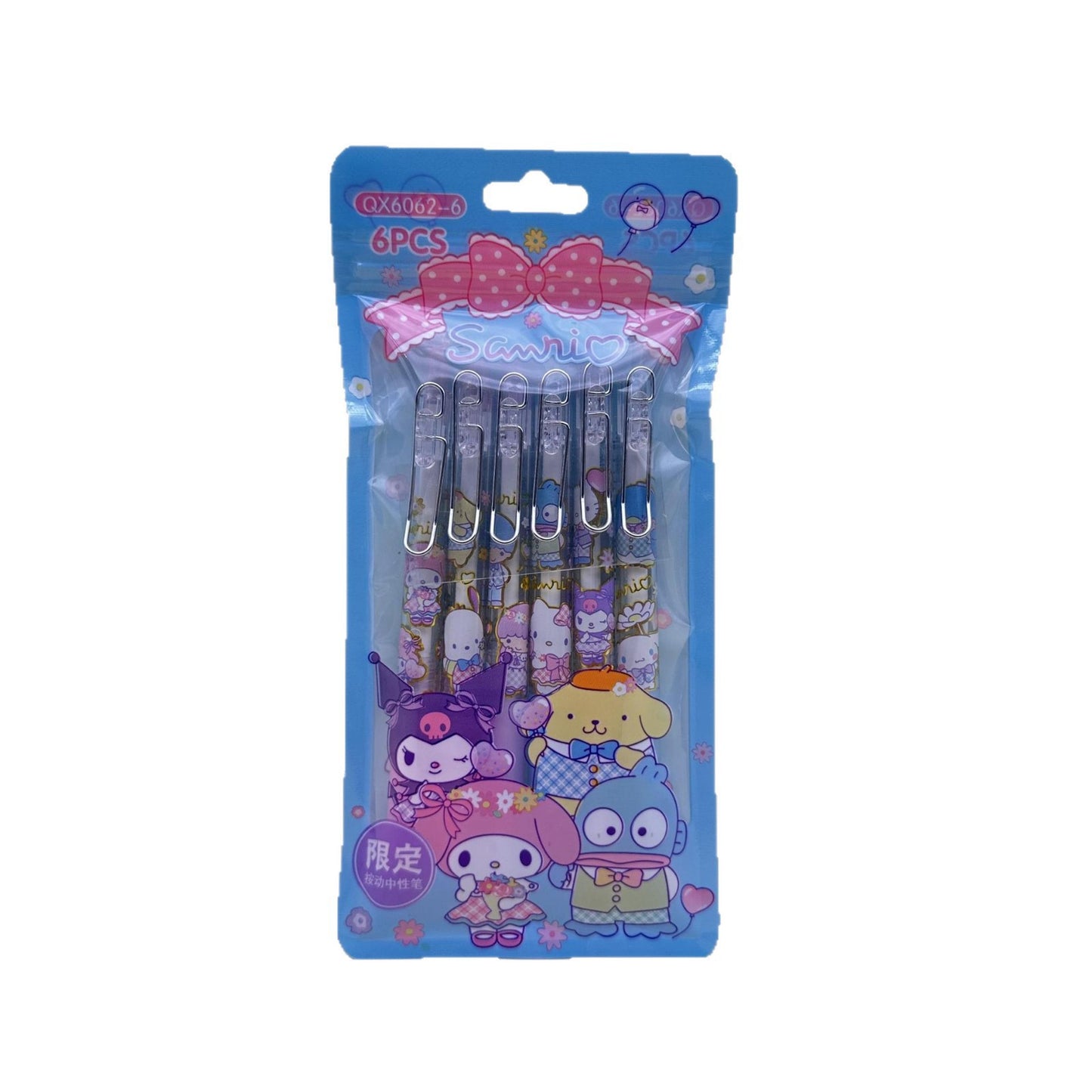 San.rio Cute Kawaii Gel Pens Set – 6 Pack