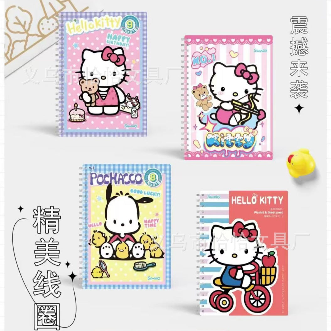 Cute A5 Holographic Plush-Look Spiral Notebook