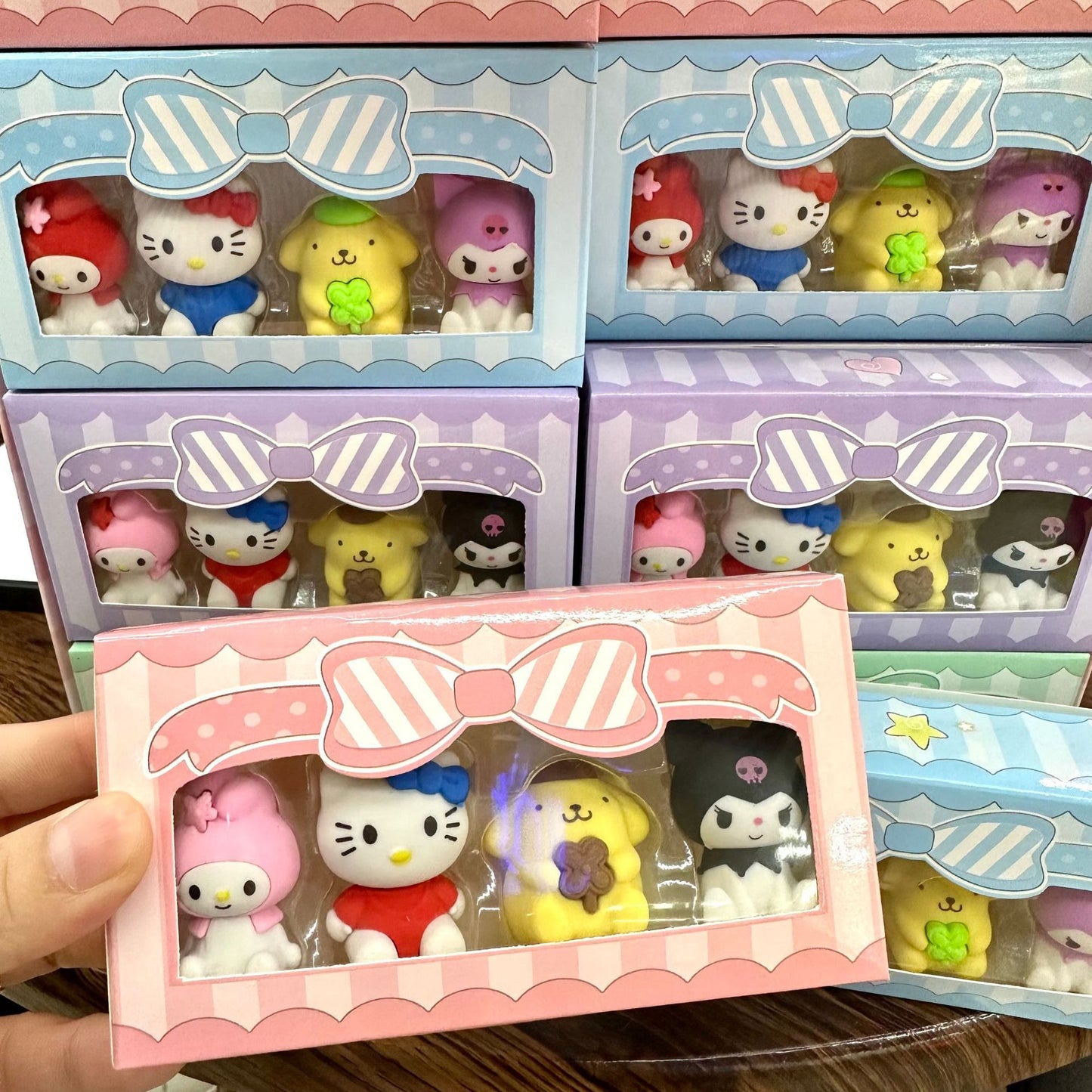 Sanri.o Cute Kawaii Boxed Eraser Set