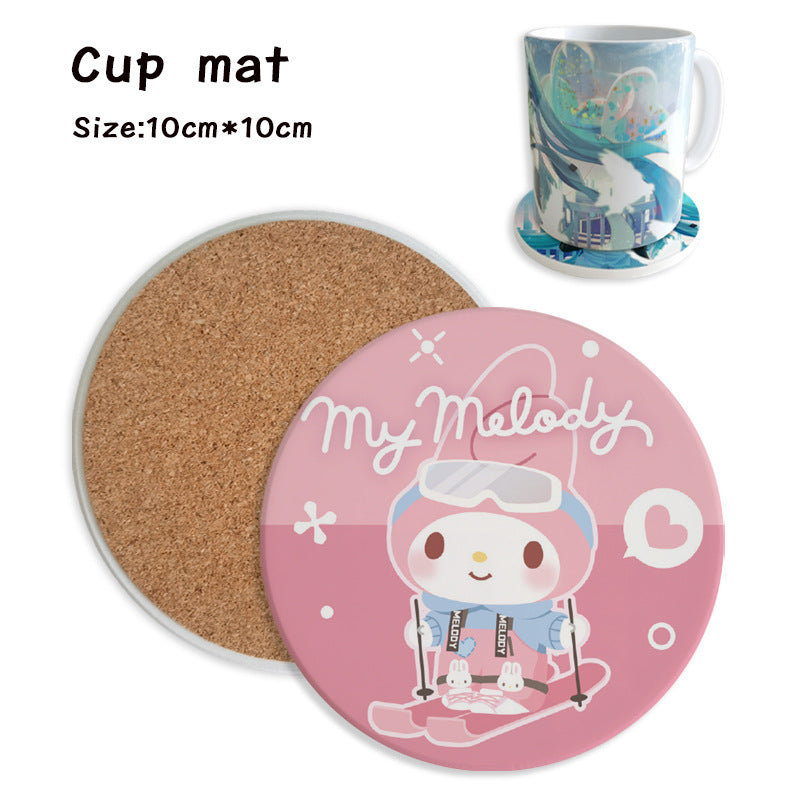 Sanr.io Cute Cartoon Heat-Resistant Coaster