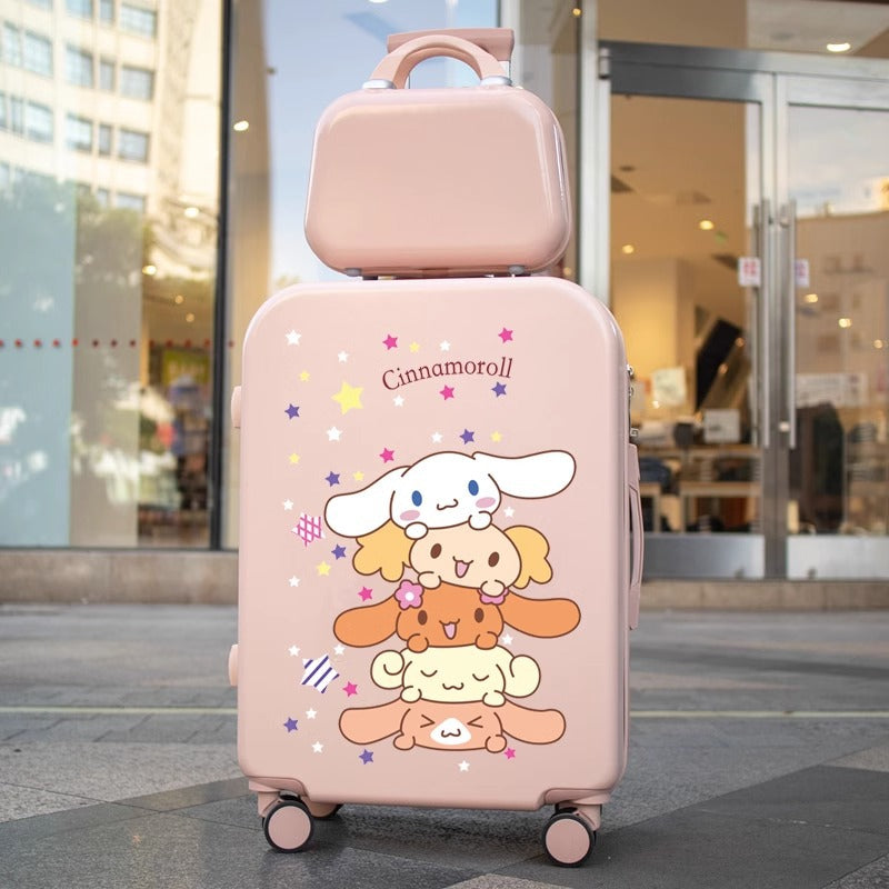 Sanri.o Cinnamor.oll Cute Cartoon 18-Inch Carry-On Suitcase