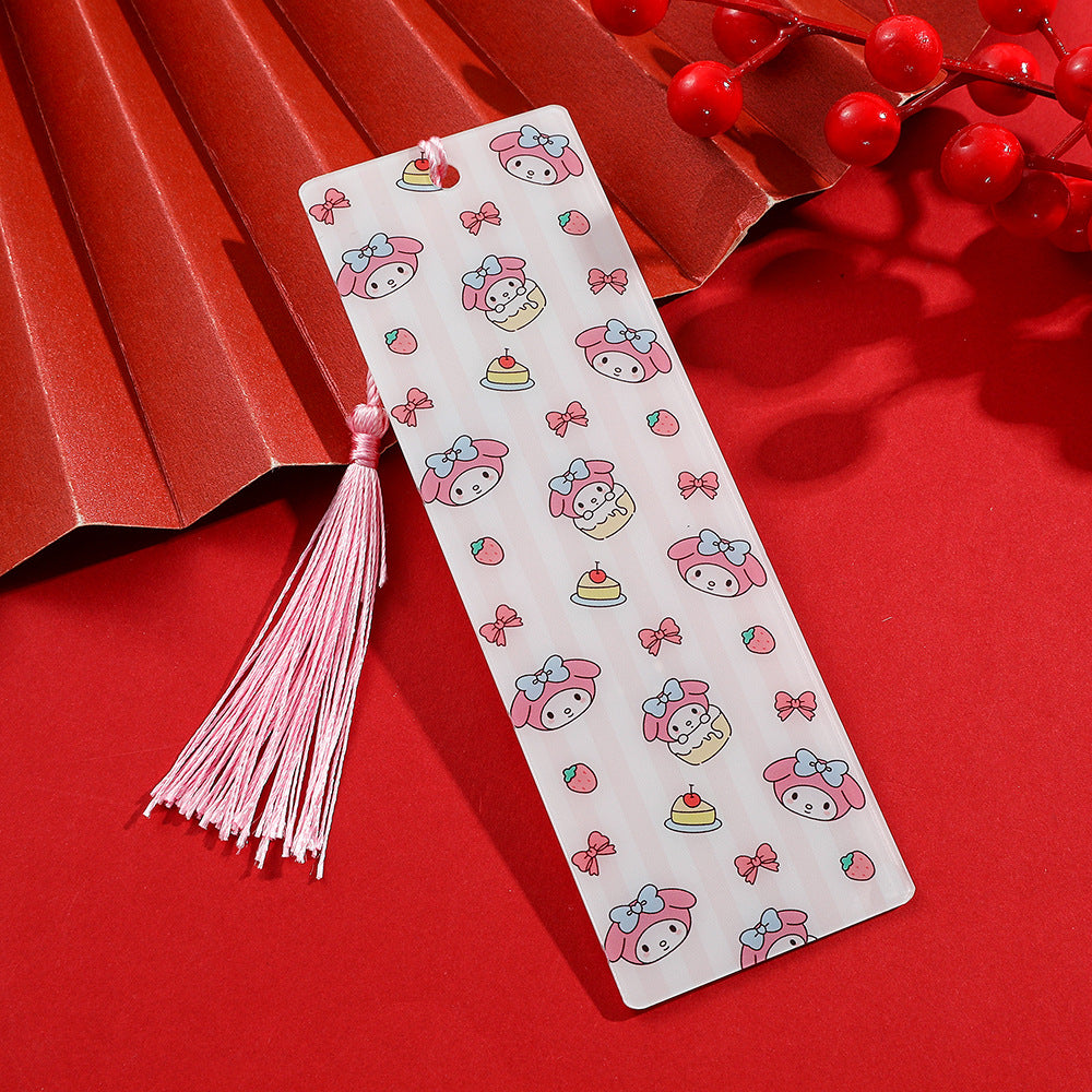S.anrio Cute Acrylic Tassel Bookmark