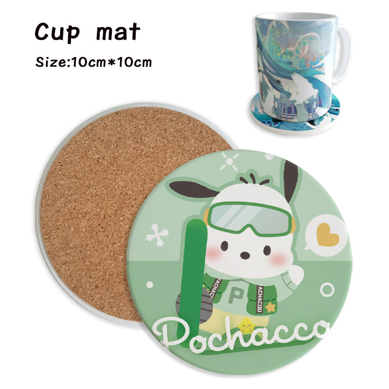 Sanr.io Cute Cartoon Heat-Resistant Coaster