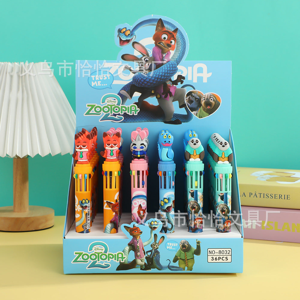 Sanr.io Cute Kawaii 10-Color Click Ballpoint Pen