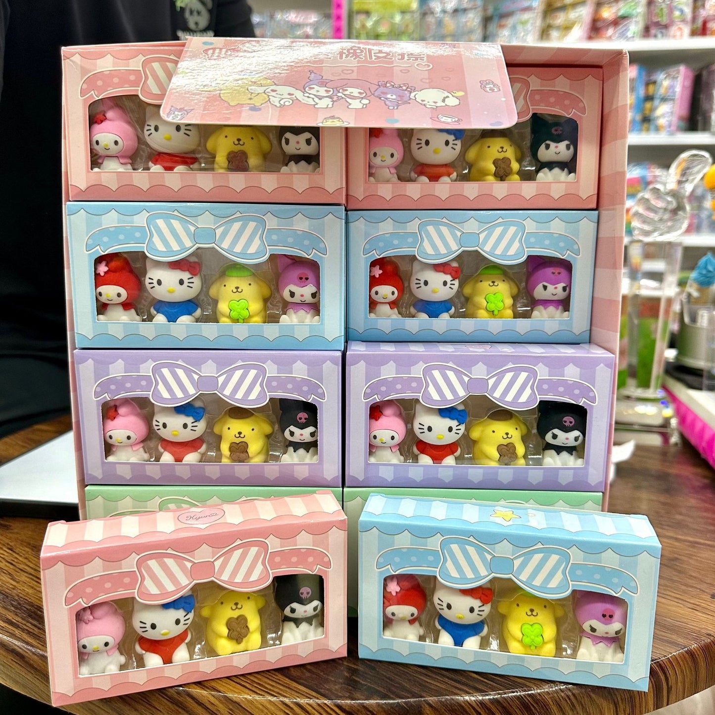 Sanri.o Cute Kawaii Boxed Eraser Set