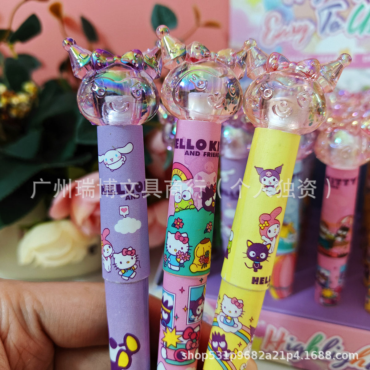 Sa.nrio Crystal 6-Color Highlighter Set