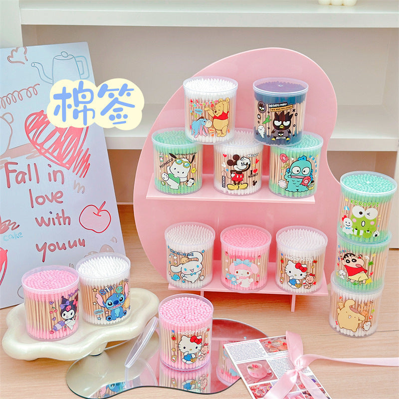 Sanri.o Cute Cotton Swabs for Daily Use