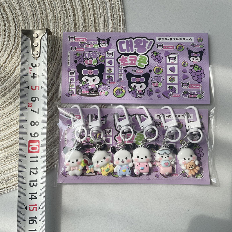 Cute Cartoon Resin Keychain Charms Set