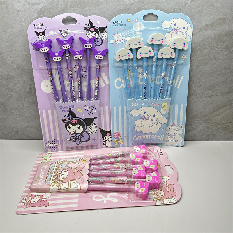 S.anrio 6-Piece HB Pencil Stationery Set