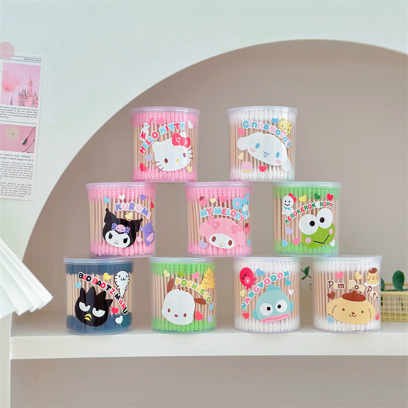 Sanri.o Cute Cotton Swabs for Daily Use