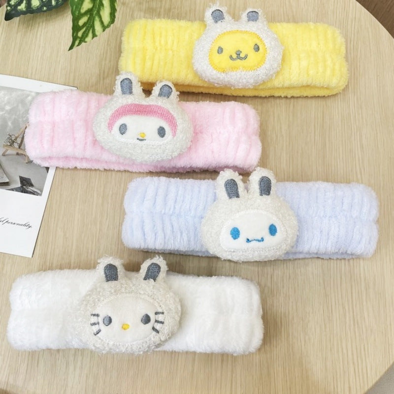 S.anrio Cartoon Waterproof Face Wash Wrist Bands set