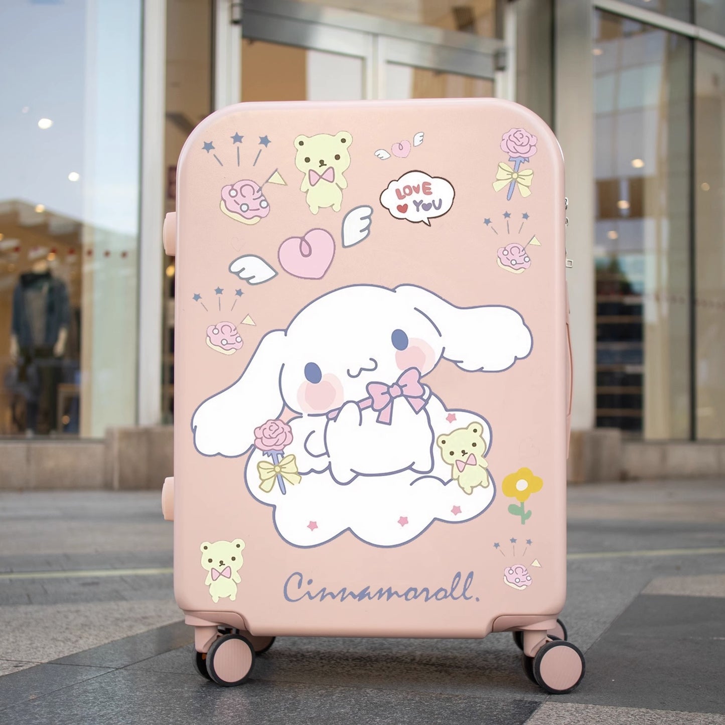 Sanri.o Cinnamor.oll Cute Cartoon 18-Inch Carry-On Suitcase