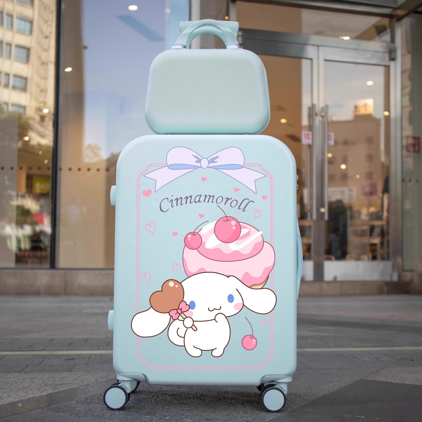 Sanri.o Cinnamor.oll Cute Cartoon 18-Inch Carry-On Suitcase