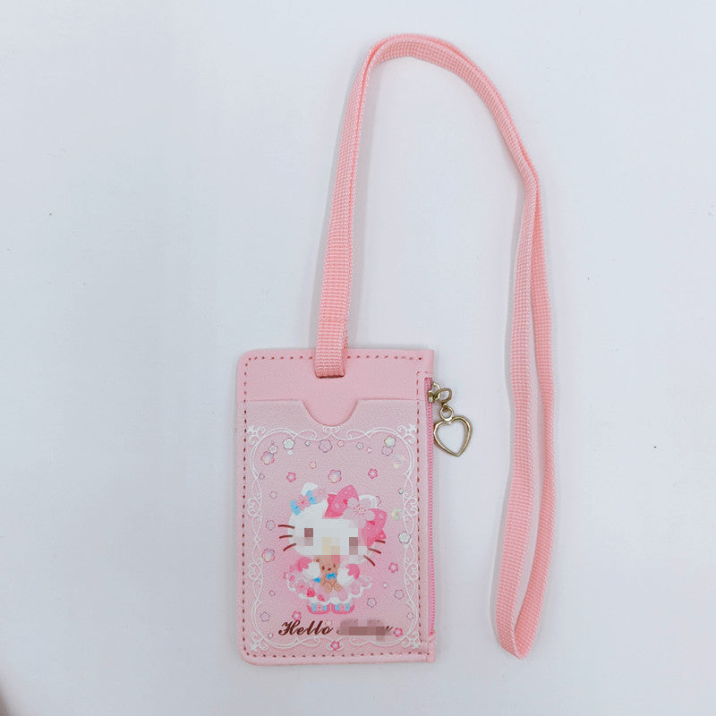 Cute Student ID Card Holder with Lanyard