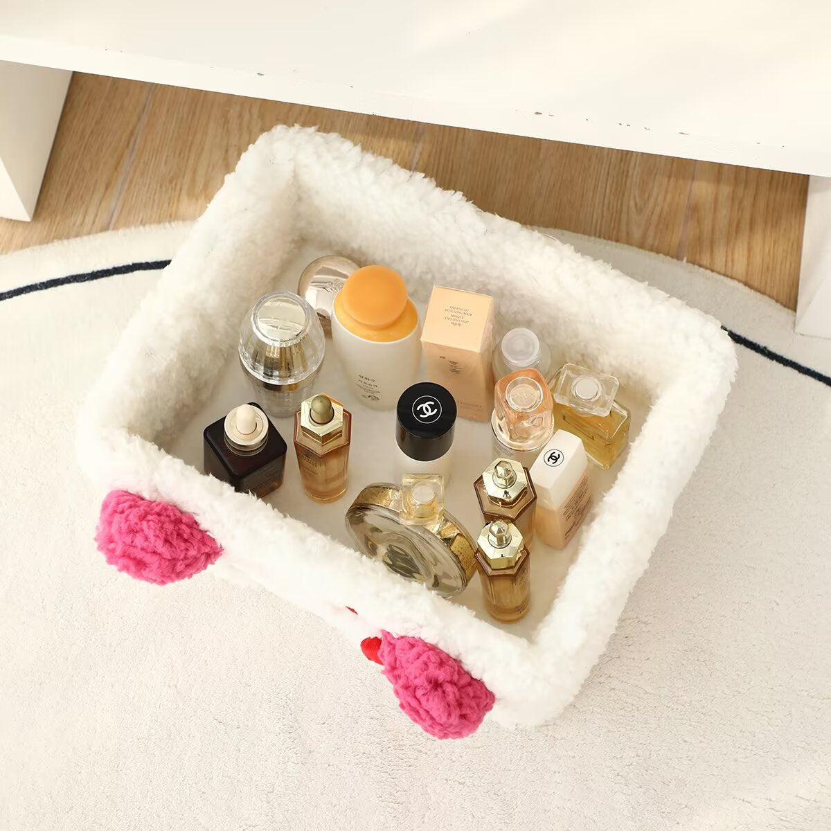 Sanr.io  Cute Cartoon Plush Storage Organizer Box