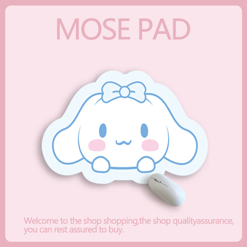 San.rio Cute Cartoon Leather Mouse Pad – Small Irregular Desk Mat