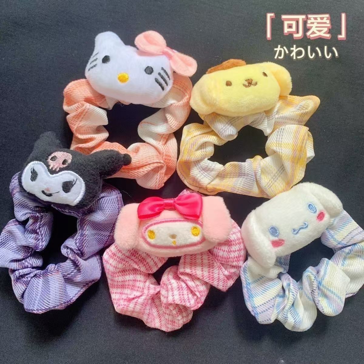 Sanr.io Cute Kawaii Soft Hair Scrunchies
