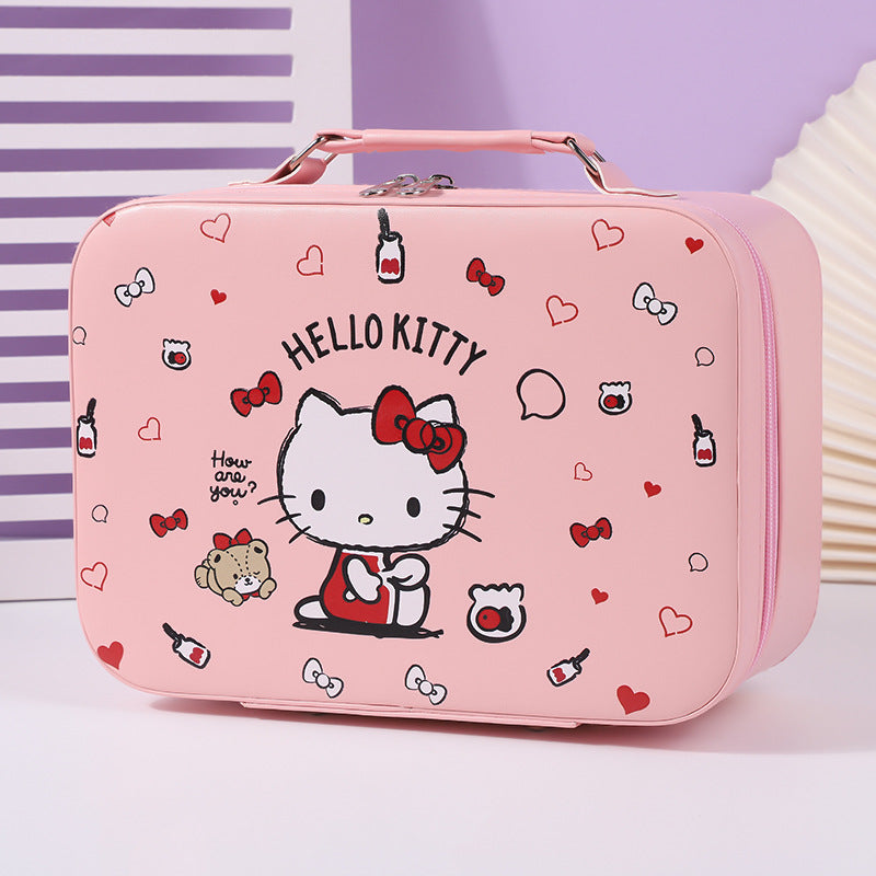 S.anrio Large-Capacity Portable Makeup Case