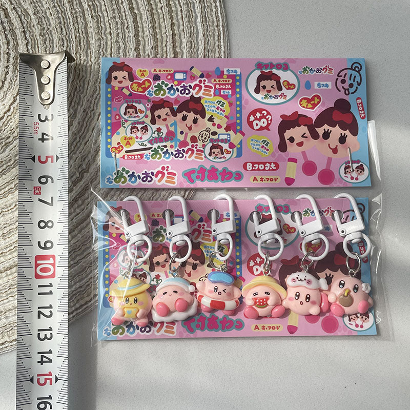 Cute Cartoon Resin Keychain Charms Set