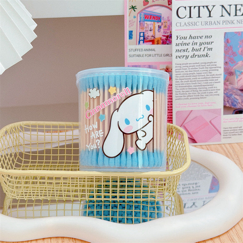 Sanri.o Cute Cotton Swabs for Daily Use