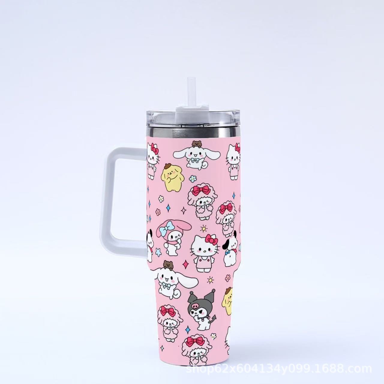 San.rio Cute Kawaii 40oz Stainless Steel Travel Tumbler with Handle