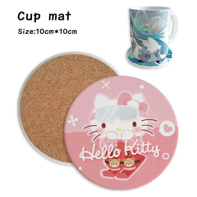 Sanr.io Cute Cartoon Heat-Resistant Coaster