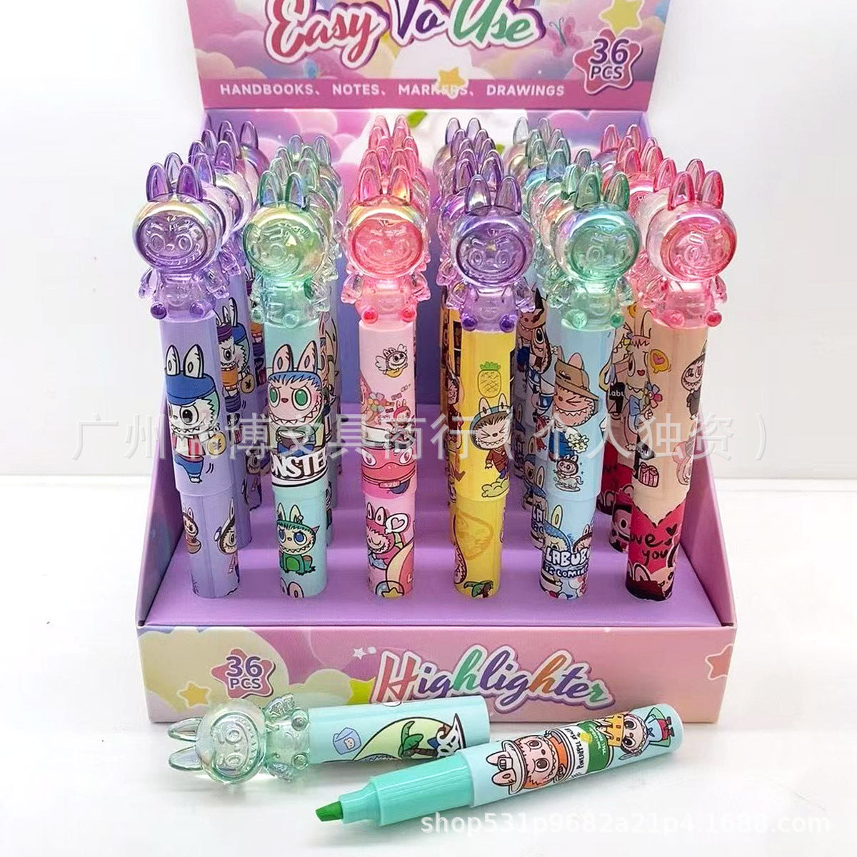Sa.nrio Crystal 6-Color Highlighter Set