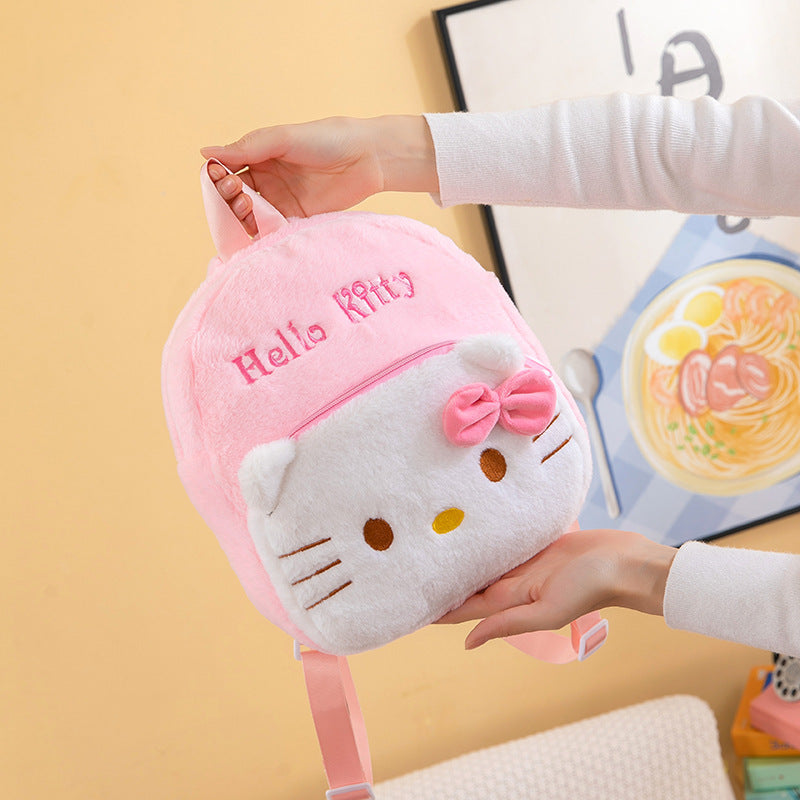 Sanr.io Cute Cartoon Large Capacity Plush Backpack