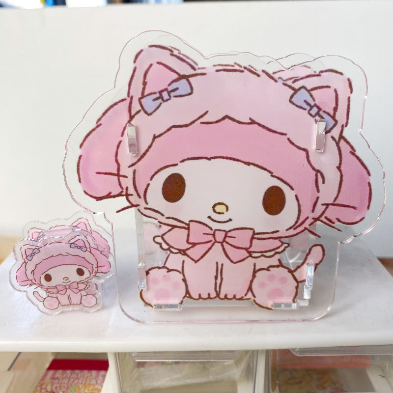 San.rio Cute Acrylic Pen Holder Desk Organizer