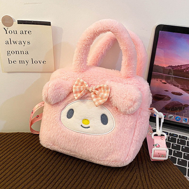 Sanri.o Cute Plush Handheld Doll Makeup Bag