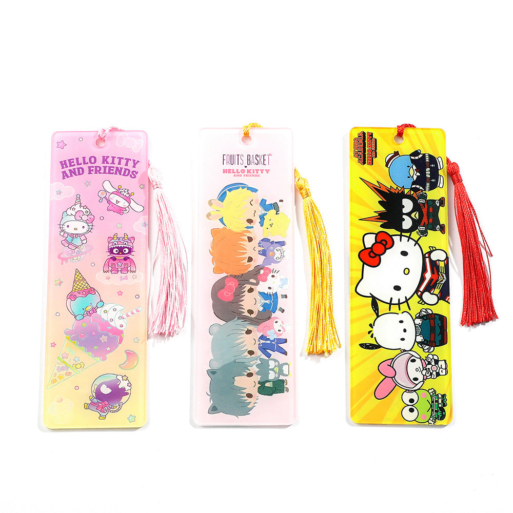 Sanr.io Cute Acrylic Tassel Bookmark