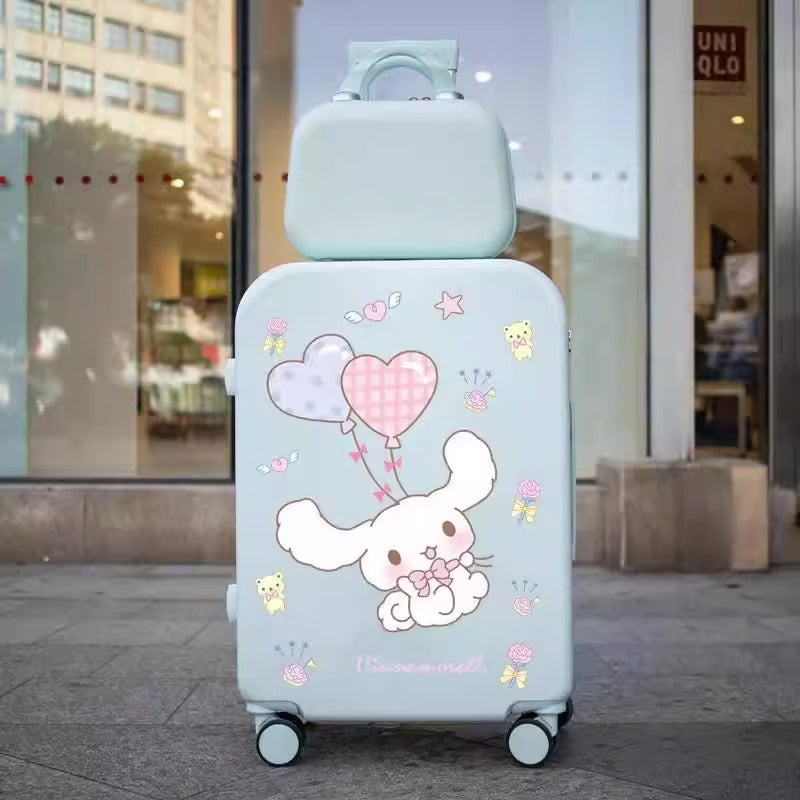 Sanri.o Cinnamor.oll Cute Cartoon 18-Inch Carry-On Suitcase
