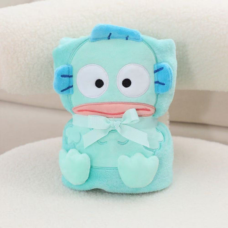 Sanr.io Cute Embroidered Roll-Up Throw Blanket