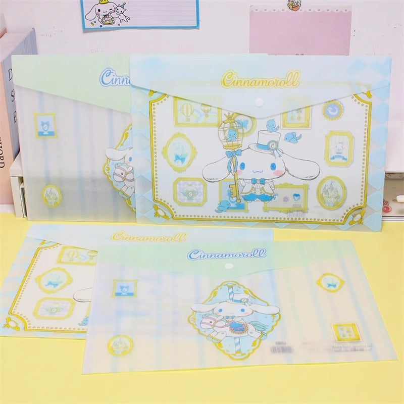 Sanri.o A4 Student Snap Button File Folder