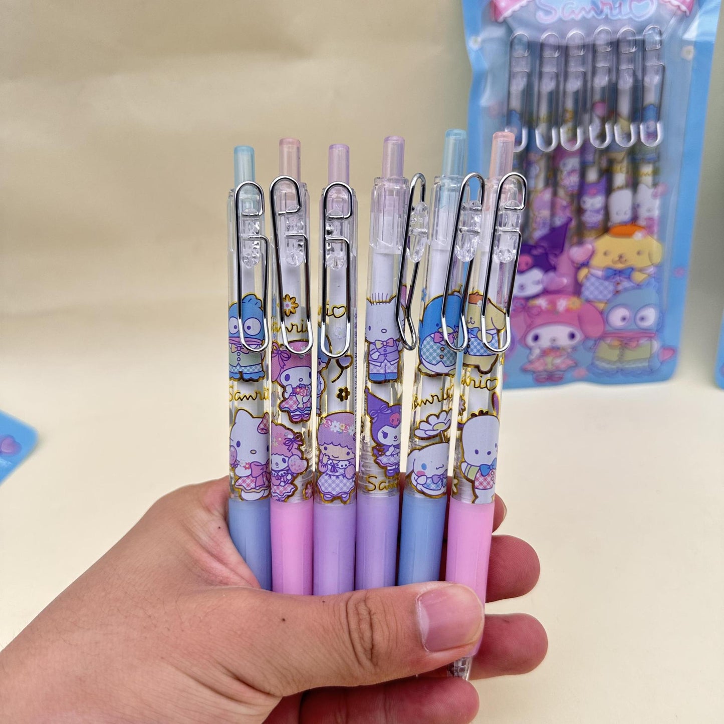 San.rio Cute Kawaii Gel Pens Set – 6 Pack