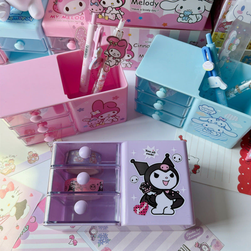 Sanri.o Desk Organizer with Drawer and Pen Holder