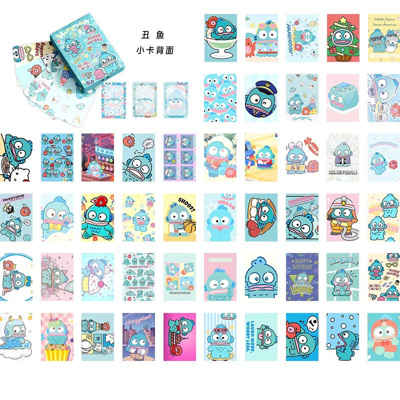 Cute Anime Holographic Photo Cards – 50 pcs/Box