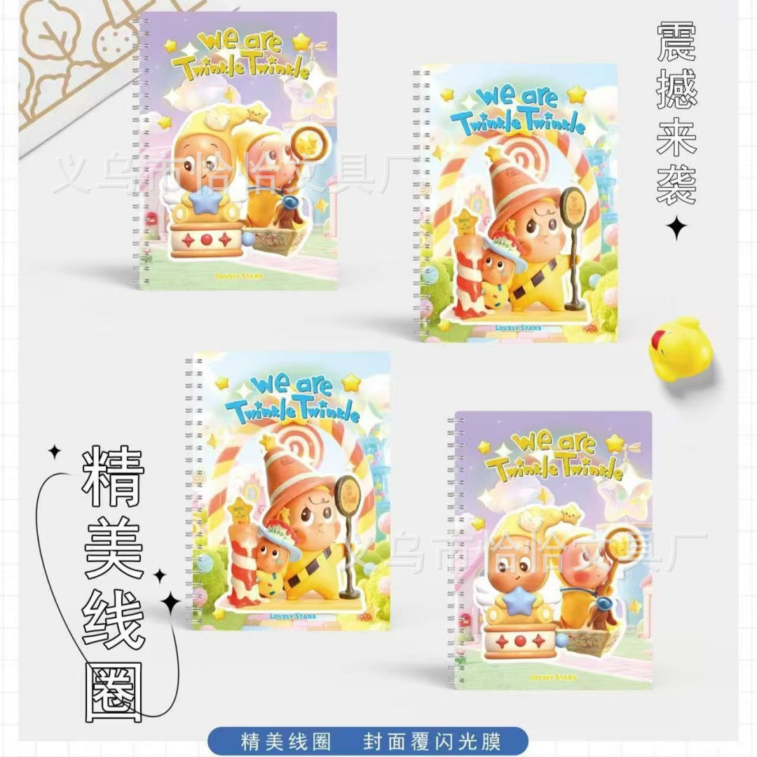 Cute A5 Holographic Plush-Look Spiral Notebook