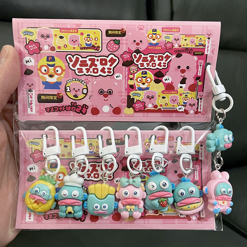 Cute Cartoon Resin Keychain Charms Set