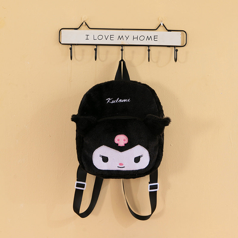 Sanr.io Cute Cartoon Large Capacity Plush Backpack